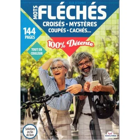 100% détente – Mots fléchés, mots croisés, cachés, sudoku (Couple Vélo)