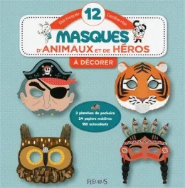 12 masques d’animaux et de héros à décorer