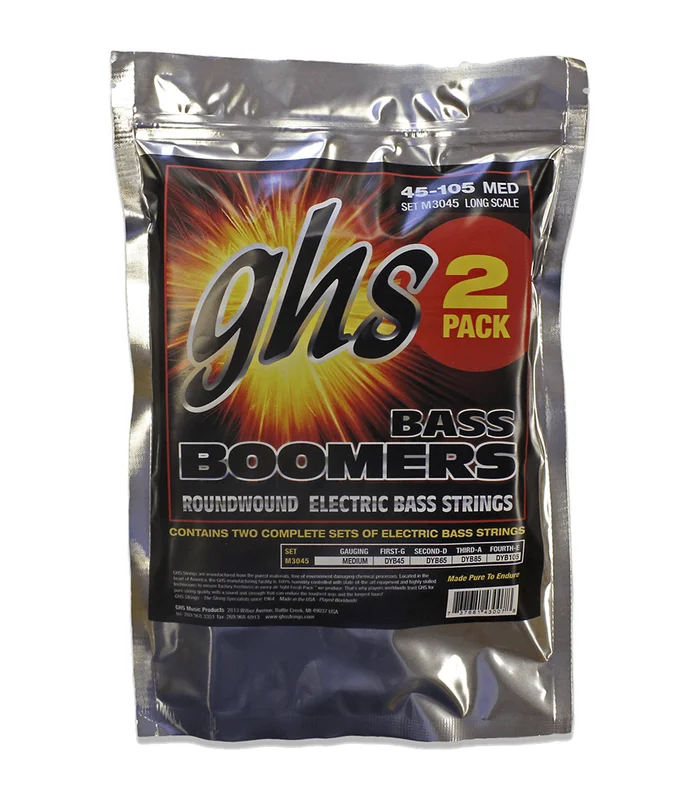2 Jeux de Cordes pour Basse Electrique GHS M30452-SET – Medium 2 sets