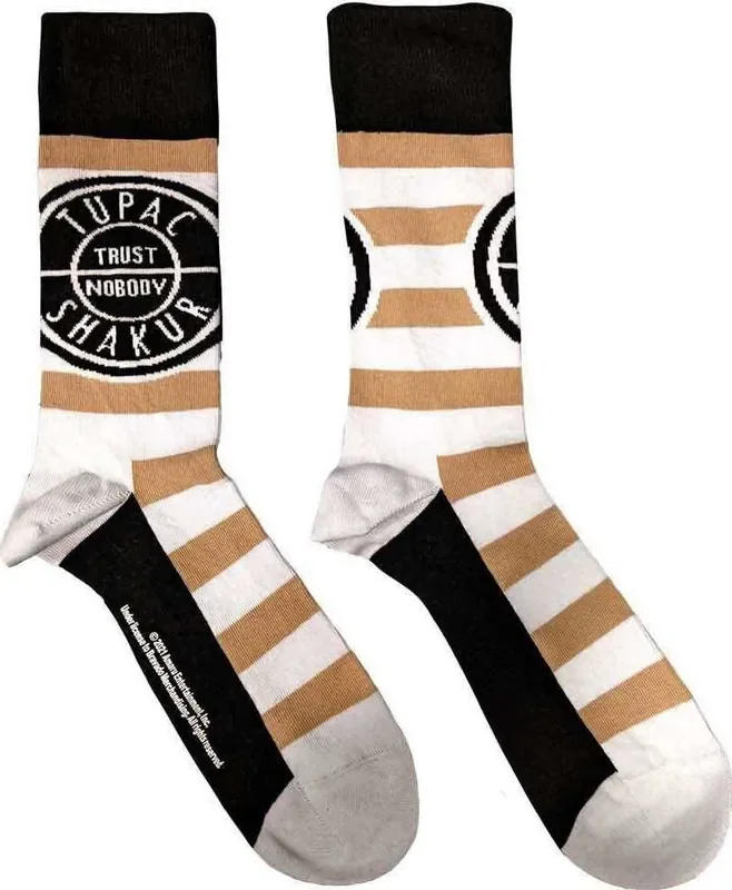 2Pac Chaussettes Trust Nobody White 40-45