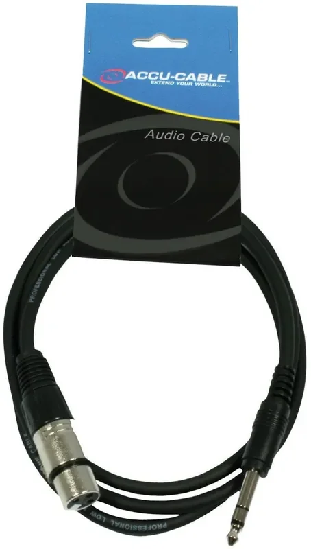 ADJ AC-XF-J6S/XLR F/6,3 Jack Stereo 150 cm Câble de microphone