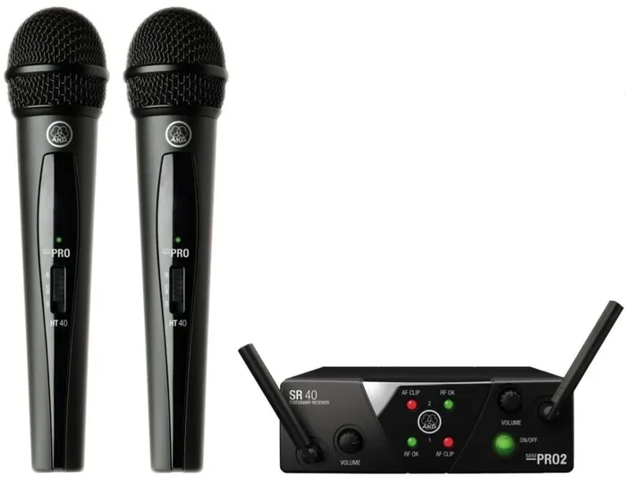 AKG WMS40 Mini Dual Vocal Ensemble sans fil ISM2 864.375MHz + ISM3 864.85MHz