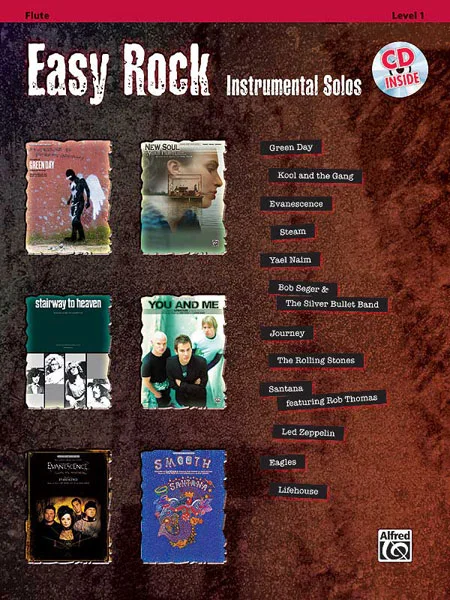 Alfred Publishing Easy Rock Instrumentals + CD – Flute Solo