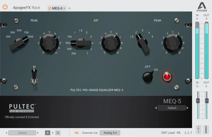 APOGEE FX Rack Pultec MEQ-5