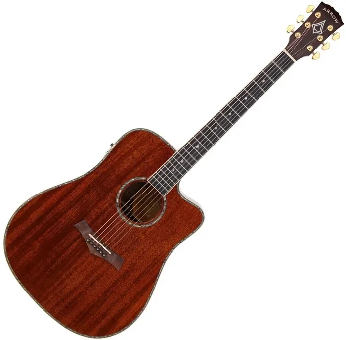 Arrow Platinum Elite D CE Mahogany Guitare Dreadnought acoustique-électrique