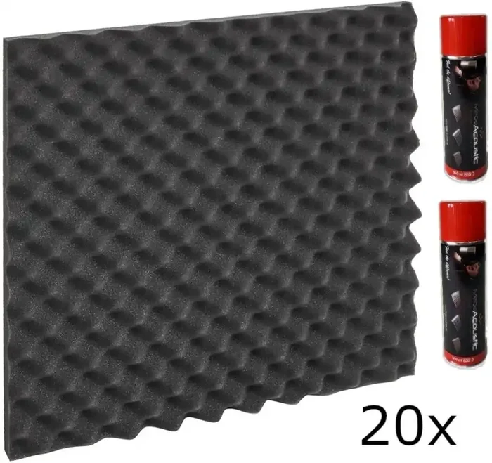Audiotec Pyramid Waves 50×50 SET 3 Panneau de mousse absorbant