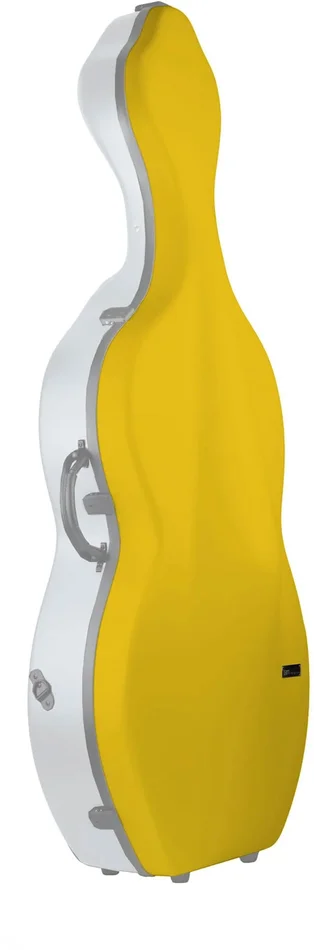 BAM Étui Violoncelle 4/4 Hightech Bonbon + Roues – Jaune/Blanc