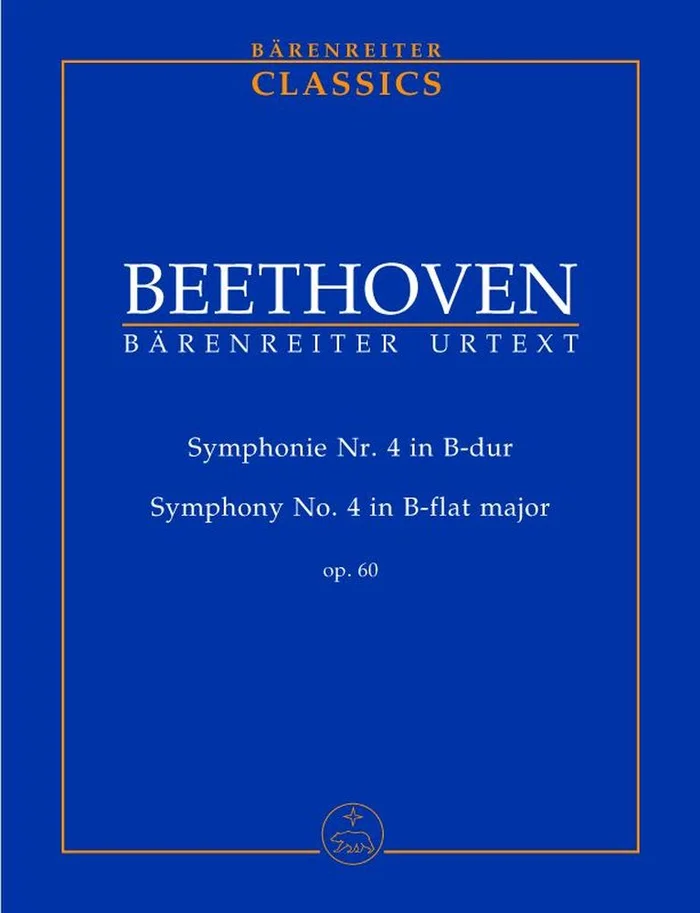 Barenreiter Beethoven L.von – Symphonie N°4 En Mib Majeur Op.60 – Conducteur Poche