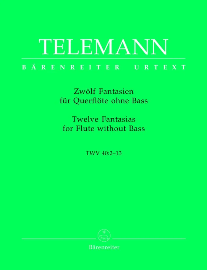 Barenreiter Telemann G.P. – Zwolf Fantasien Fur Querflote Ohne Bass TWV 40:1-12 – Flute