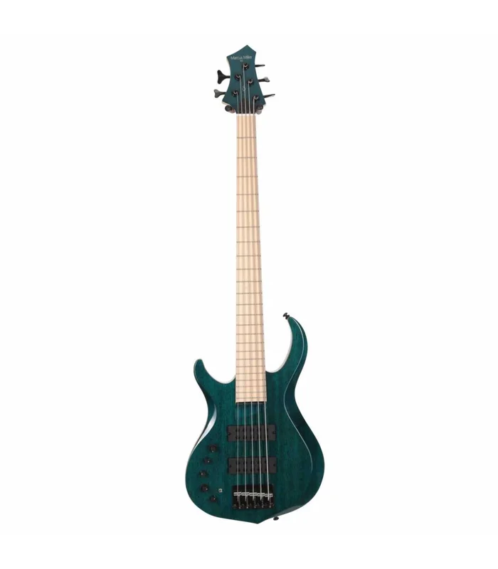 Basse Electrique 5 cordes Gaucher M. Miller M2-5 LH TBL MN Transparent Blue