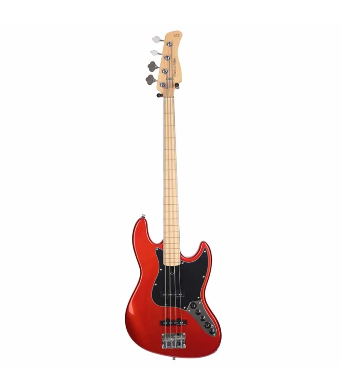 Basse Electrique FretLess M. Miller V7 VINTAGE ALDER-4 FL BMR MN Bright Metallic Red