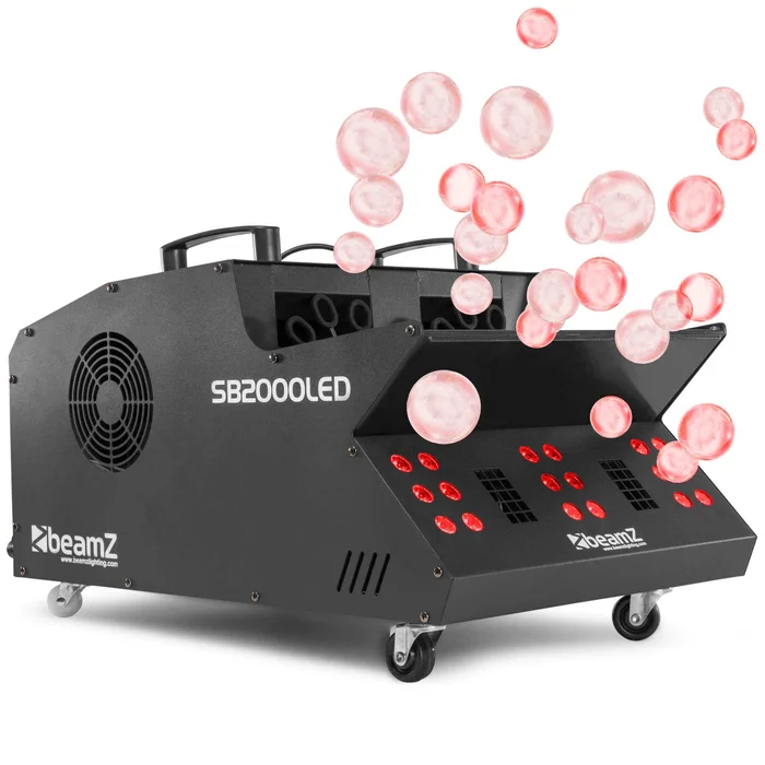 BeamZ SB2000LED – Machine à Fumée et à Bulles, 2000W, 18x LED RGB, Réservoir 1,4 L, Mode DMX