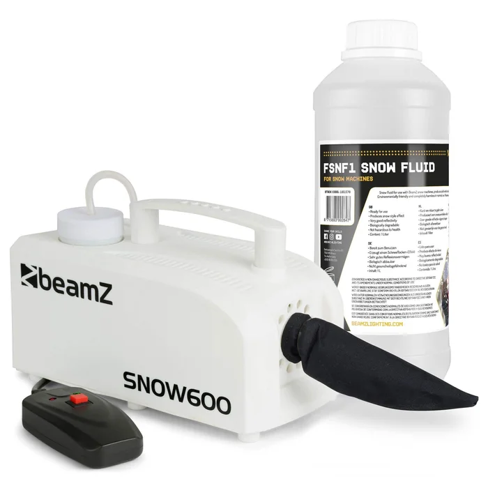 BeamZ SNOW600 – Machine à Neige 600 Watts avec Liquide 1L