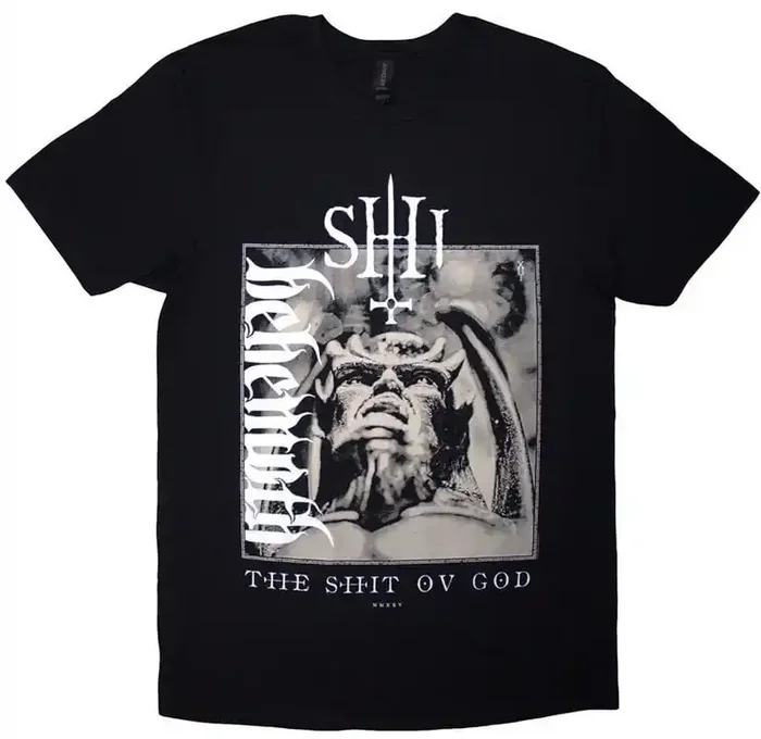 Behemoth T-shirt The Shit Ov God Vertical Logo Cover Unisex Black M