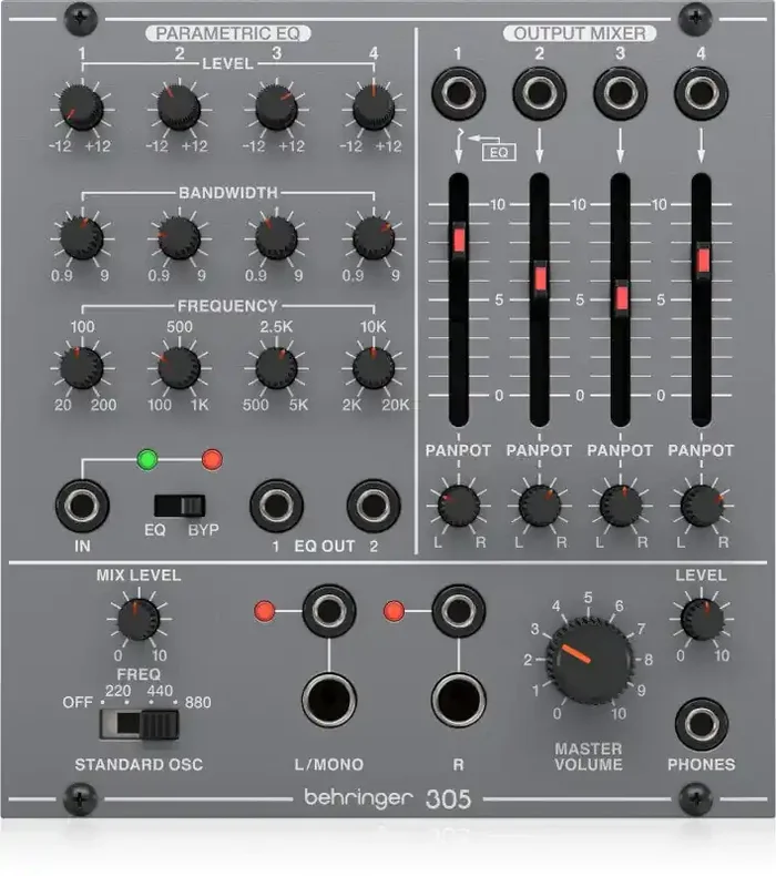 Behringer 305 EQ/Mixer/Output Système modulaire