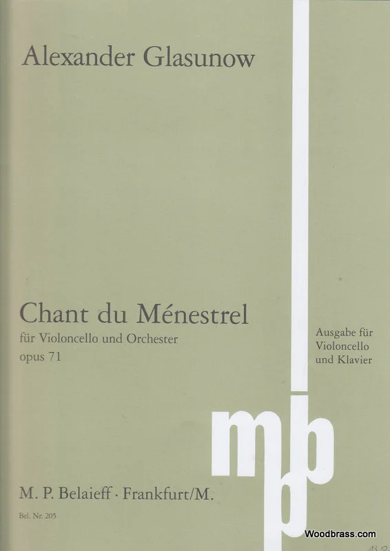 Belaieff Glasunow Alexander – Chant Du Menestrel Op.71