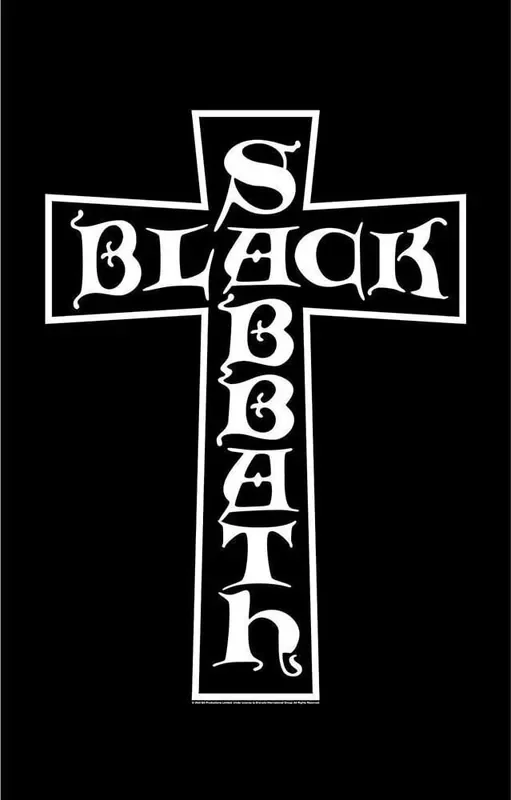 Black Sabbath Cross Drapeau