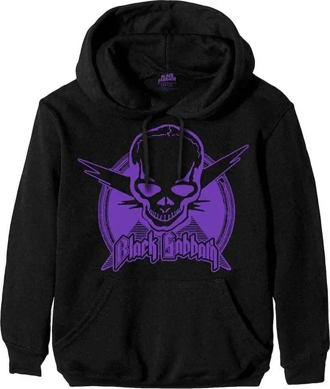 Black Sabbath Hoodie Aviation Skull Unisex Black 2XL