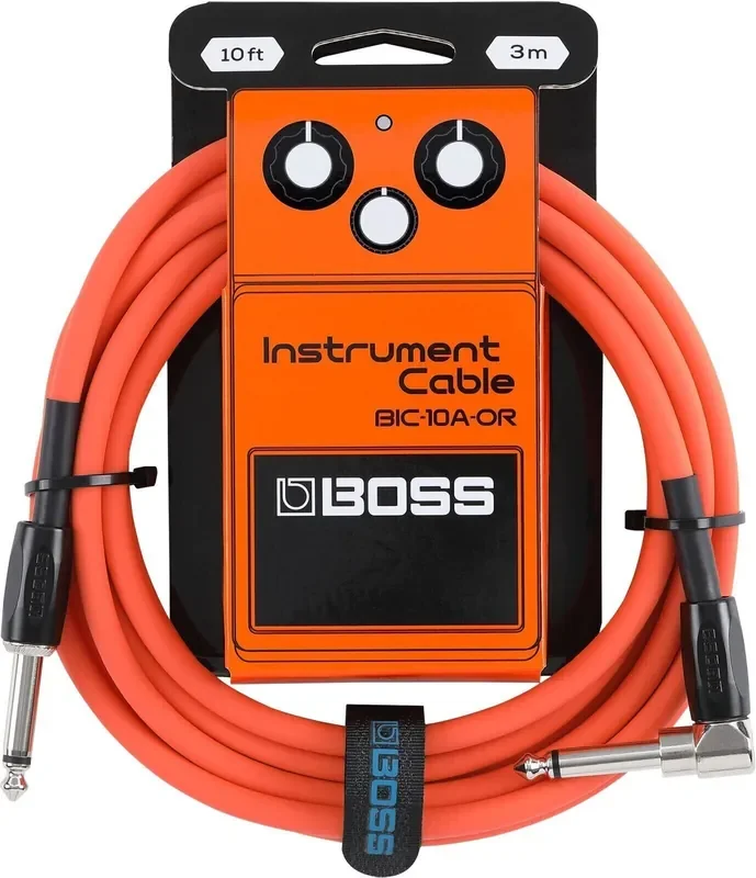 Boss BIC-10A-OR 10ft Droit – Angle Câble d‘instrument