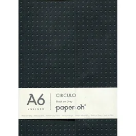 Carnet Circulo Noir sur Gris A6 Non-ligné