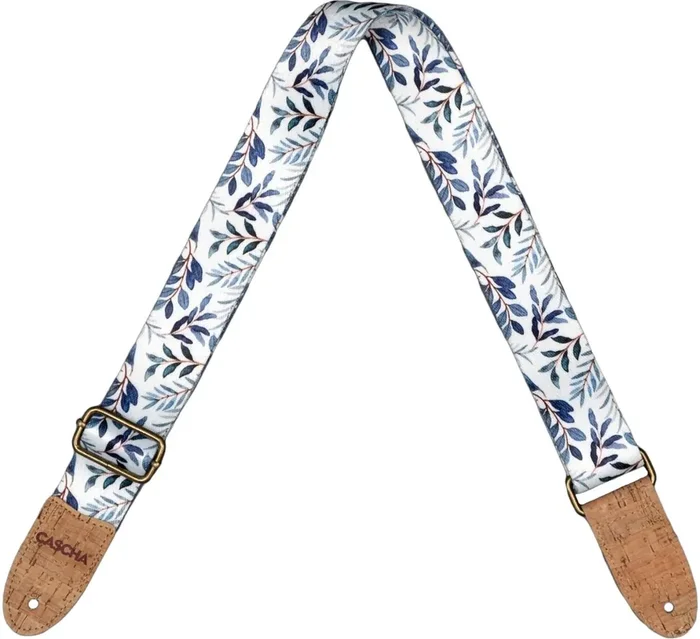 Cascha CUS-VC3 Vegan Cork Sangle pour Ukulélés Blue Twigs