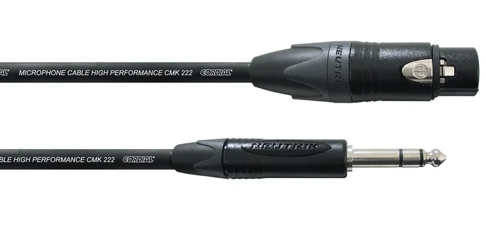 Cordial Câble Audio Stéréo XLR Femelle/jack 5 M