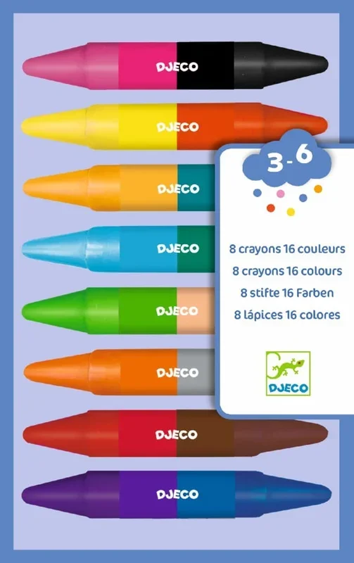 Crayons de cire doubles côtés