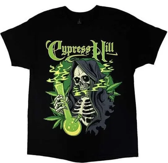 Cypress Hill T-shirt Skull Bong Unisex Black M