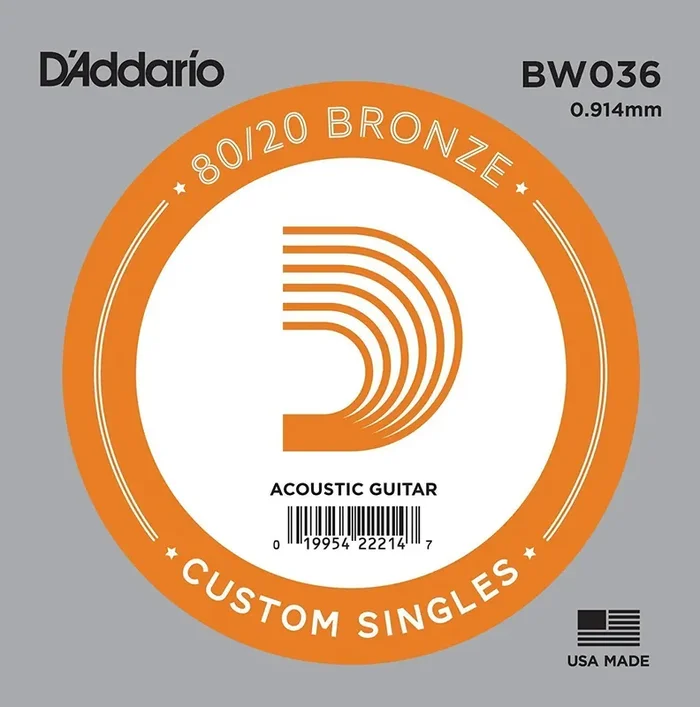 D‘Addario BW036 Corde de guitare acoustique à l‘unité