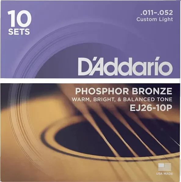 D‘Addario EJ26-10P Cordes de guitares acoustiques