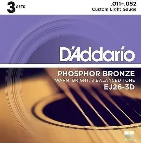 D‘Addario EJ26-3D Cordes de guitares acoustiques