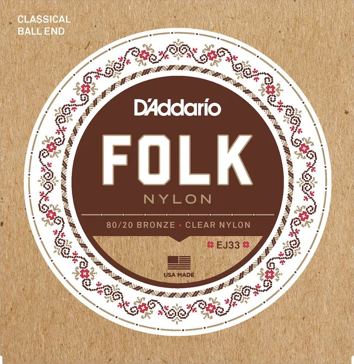 D&rsquo;ADDARIO AND CO EJ33 80/20 Bronze Clear Nylon 28-45