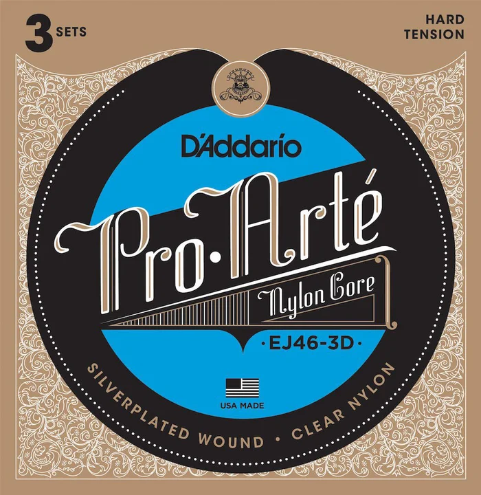 D&rsquo;ADDARIO AND CO EJ46-3D Pack de 3 Pro-Arte Nylon Tirant Fort