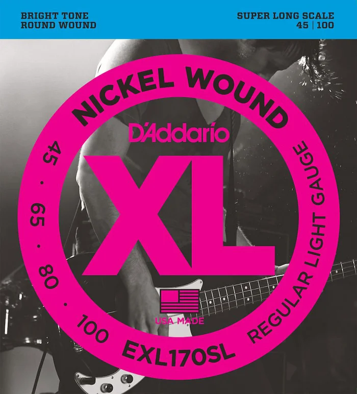 D’ADDARIO AND CO EXL170sl Nickel Wound Super Long Scale Light 45-100