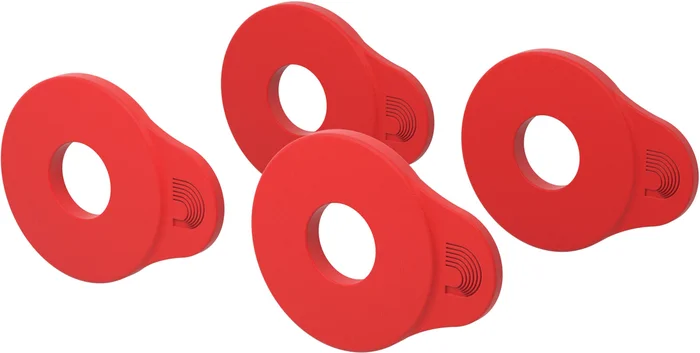 D’ADDARIO AND CO Flex Lock Strap Block, 4-Pk Red