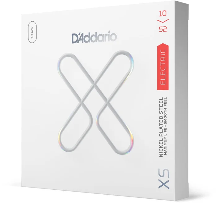 D&rsquo;ADDARIO AND CO XSE1052-3P 10-52 Light Top/Hvy Btm, XS Nickel Coated 3-Pack
