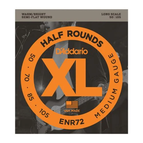 D&rsquo;ADDARIO ENR72 XL HALF ROUNDS MEDIUM 50/105 LONG SCALE