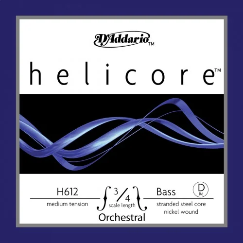 D&rsquo;ADDARIO H612-3-4M – HELICORE CORDE RÉ CONTREBASSE 3/4 MEDIUM FILÉ NICKEL