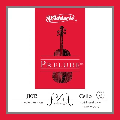 D&rsquo;ADDARIO J1013 3/4M – PRELUDE CORDE SOL CELLO 3/4 MEDIUM FILÉ NICKEL