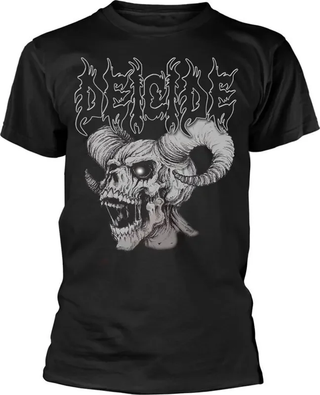 Deicide T-shirt Skull Horns Unisex Black S