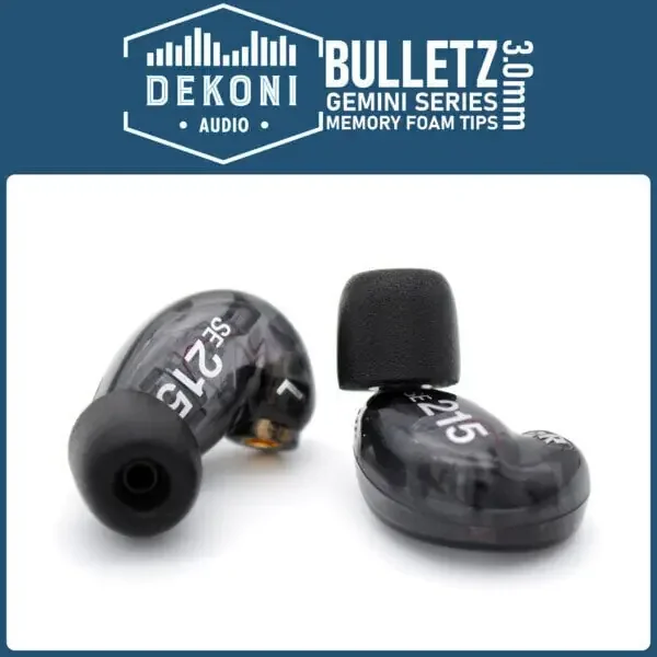 Dekoni Audio ETZ-GEMINI-PL Black Prises pour écouteurs