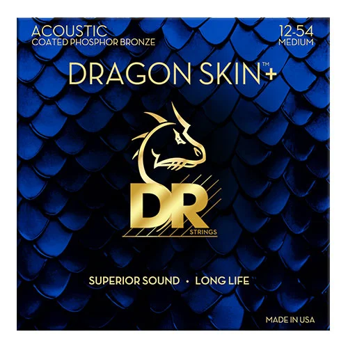 DR STRINGS 12-54 Dragon Skin+ Coated Phospore Bronze Light