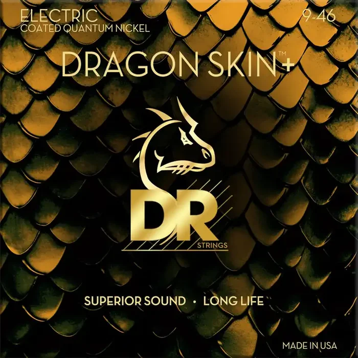 DR Strings Dragon Skin+ Coated Light to Medium 9-46 Cordes pour guitares électriques