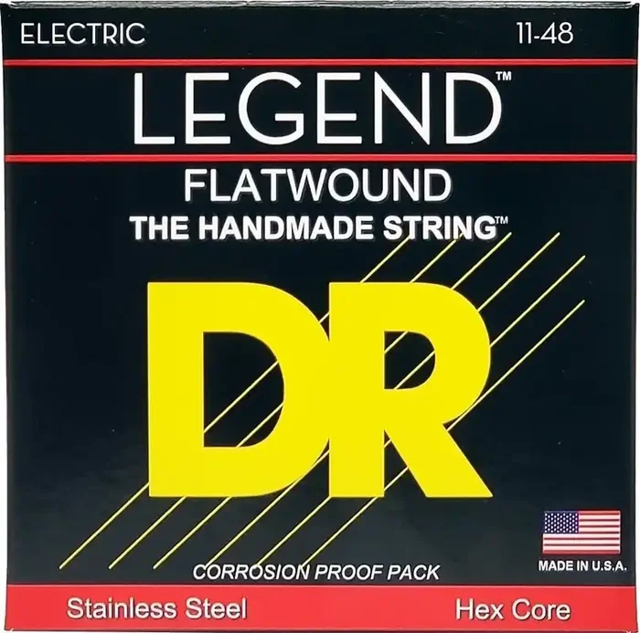 DR Strings Legend Flatwound Light 11-48 Cordes pour guitares électriques