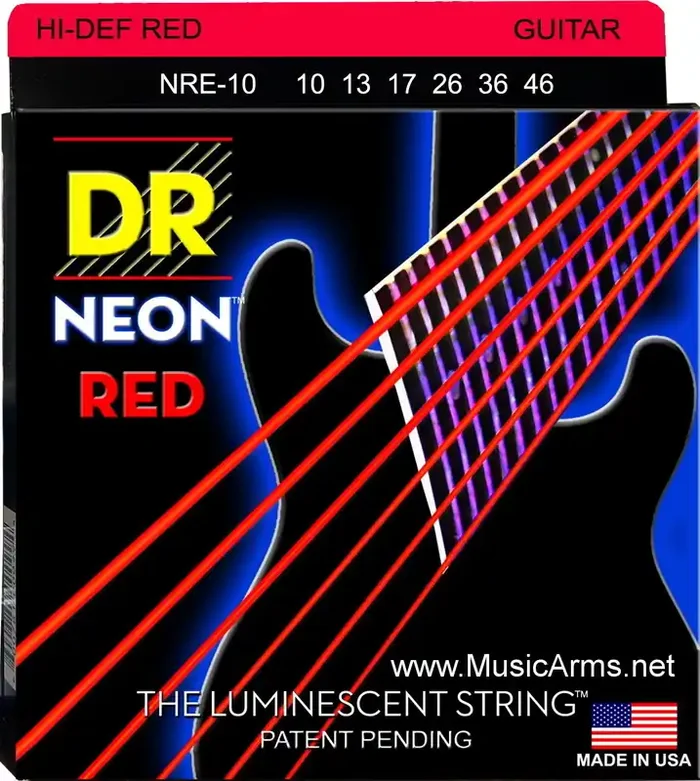 DR Strings NRE-10 Neon Cordes pour guitares électriques