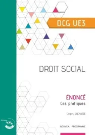Droit social UE 3 du DCG. Enoncé, Edition 2020-2021