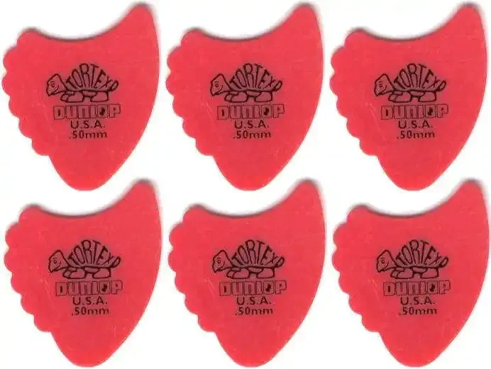 Dunlop 414R 0.50 Tortex Fins 6 Médiators