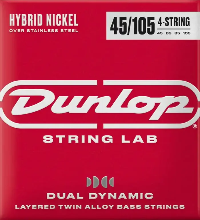 Dunlop DBHYN45105 String Lab Hybrid Nickel Cordes de basses
