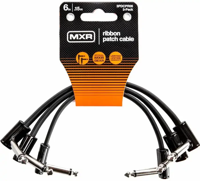 Dunlop MXR 3PDCPR06 Ribbon Patch Cable 3 Pack 15 cm Angle – Angle Câble de patch