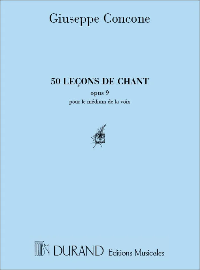 Durand Concone – 50 Lecons Op 9 – Chant et Piano